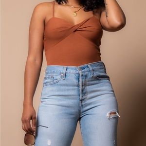 Steve Madden Ribbed Janice Tank in almond - size small